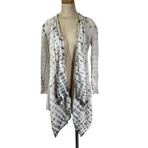Eileen Fisher Cardigan Women's XS gray white knit Silk alpaca blend delicate